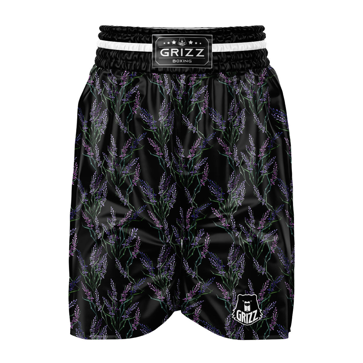 Flowers Lavender Print Pattern Boxing Shorts-grizzshop