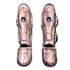 Flowers Pink Print Pattern Muay Thai Shin Guards-grizzshop