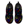 Flowers Seven Chakras Print Pattern Black Sneaker-grizzshop