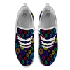 Flowers Seven Chakras Print Pattern White Athletic Shoes-grizzshop