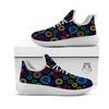 Flowers Seven Chakras Print Pattern White Athletic Shoes-grizzshop