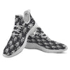 Flowers Skull Monochrome Print Pattern White Athletic Shoes-grizzshop