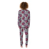 Flowers Skull Pink Print Pattern Women's Pajamas-grizzshop