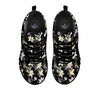 Flowers Spring Lily Print Pattern Black Sneaker-grizzshop