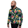 Flowers Tropical Print Pattern Men's Bomber Jacket-grizzshop