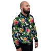 Flowers Tropical Print Pattern Men's Bomber Jacket-grizzshop