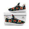 Flowers Yellow And Red Print Pattern White Athletic Shoes-grizzshop