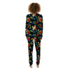 Flowers Yellow And Red Print Pattern Women's Pajamas-grizzshop