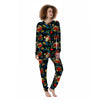 Flowers Yellow And Red Print Pattern Women's Pajamas-grizzshop