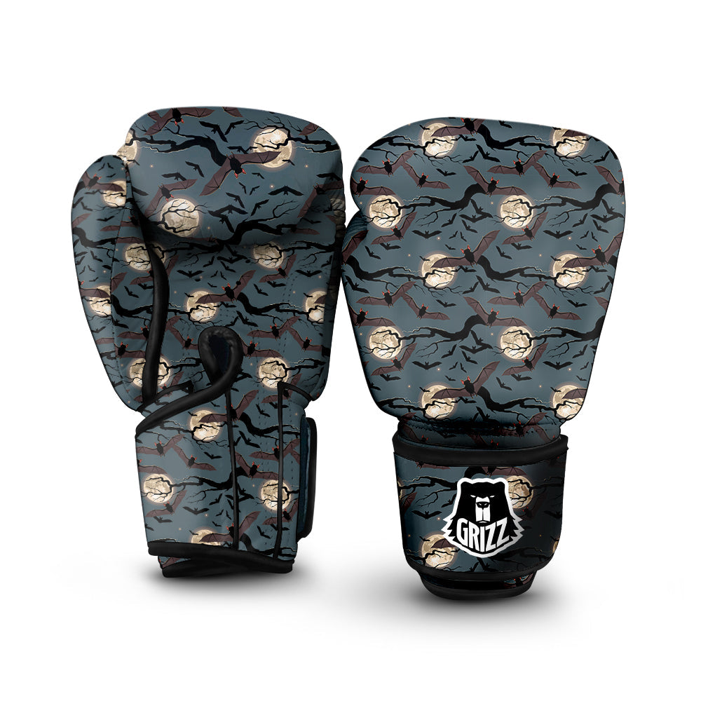 Flying Bat In The Moonlight Print Pattern Boxing Gloves-grizzshop