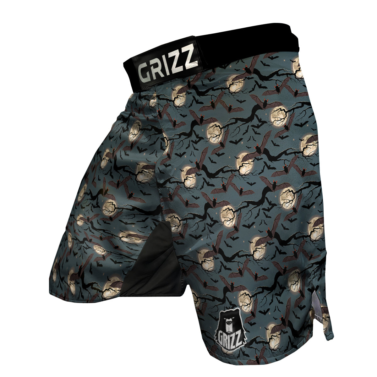 Flying Bat In The Moonlight Print Pattern MMA Shorts-grizzshop