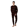 Flying Burning Guitars Print Pattern Men's Pajamas-grizzshop