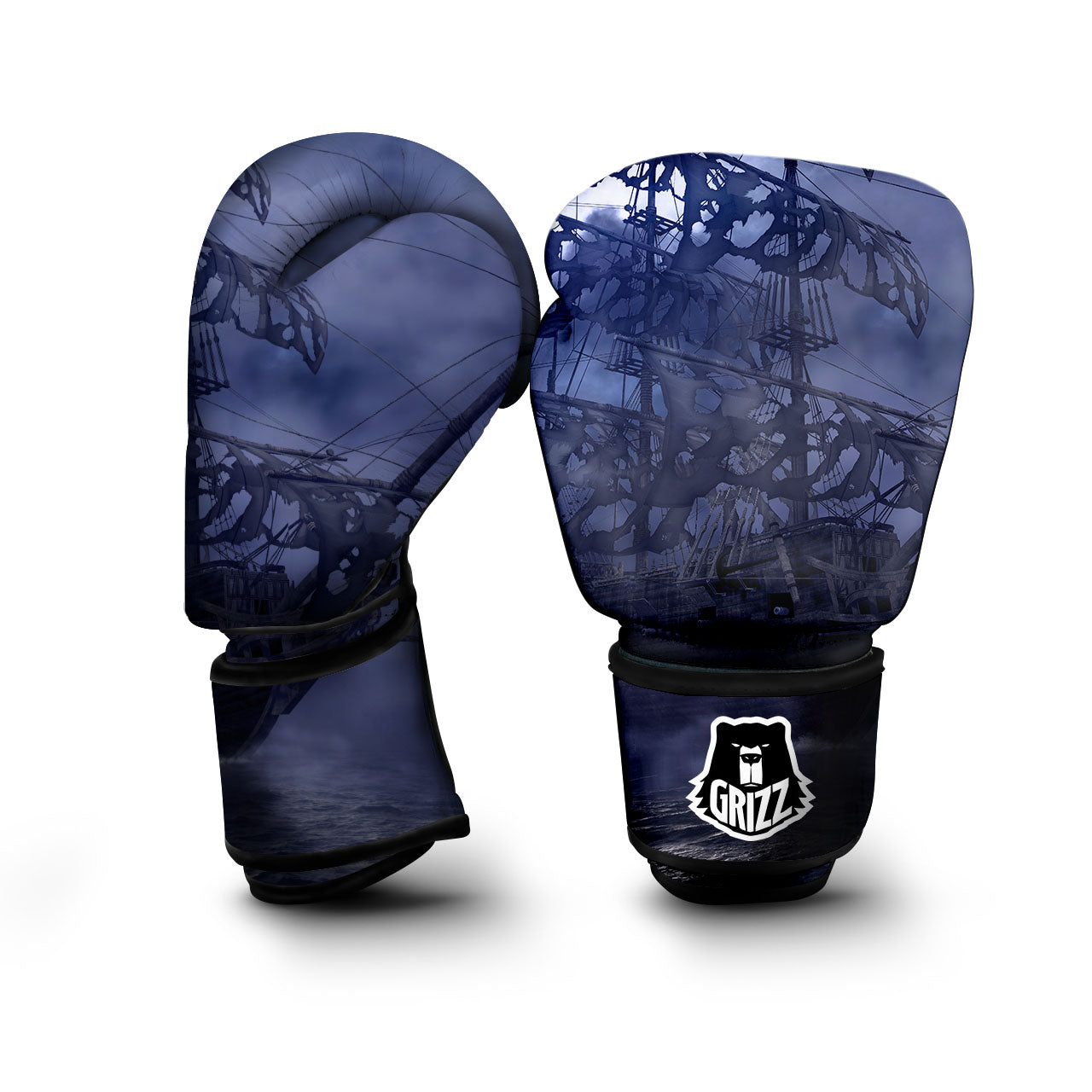Flying Dutchman Ghost Pirate Ship Print Boxing Gloves-grizzshop