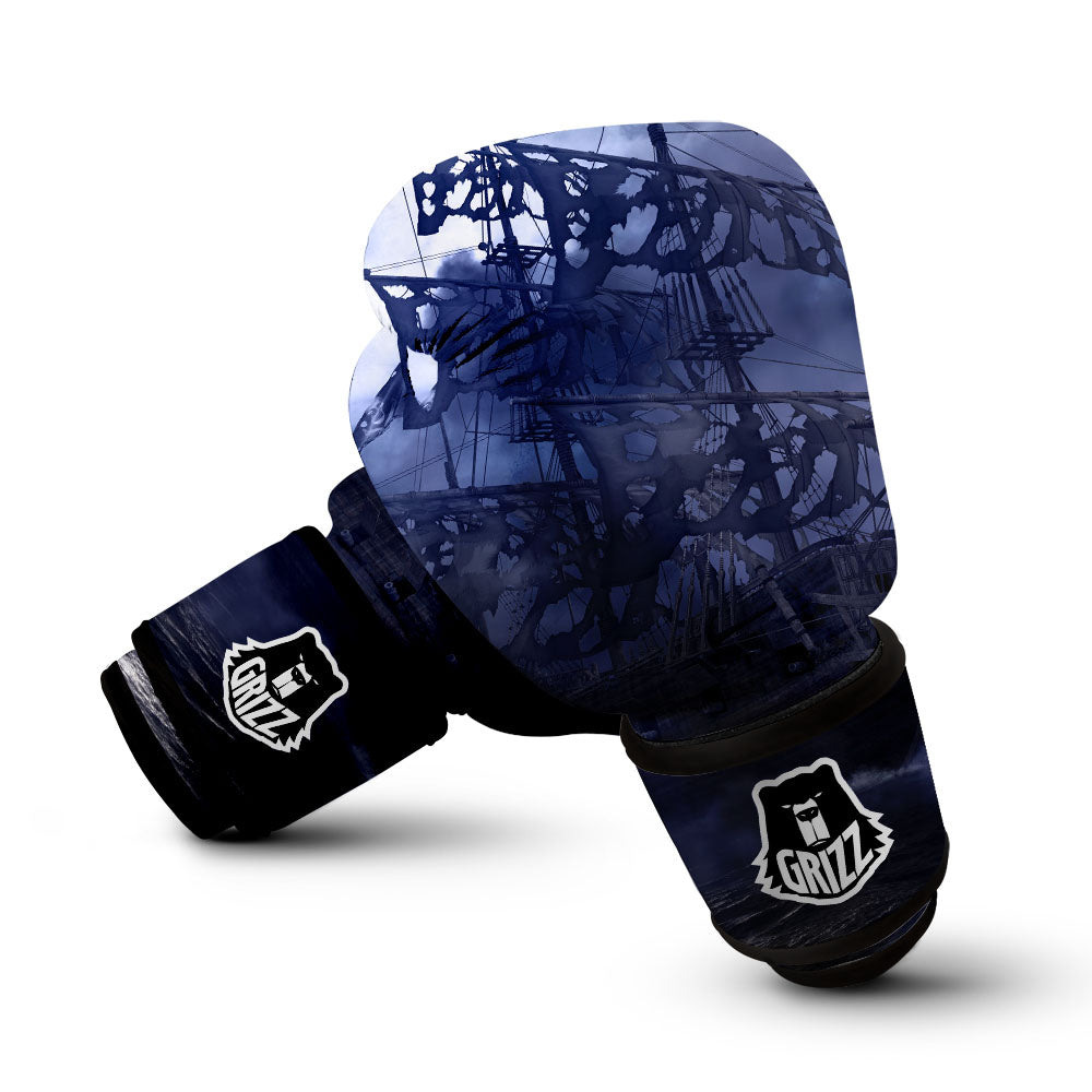 Flying Dutchman Ghost Pirate Ship Print Boxing Gloves-grizzshop