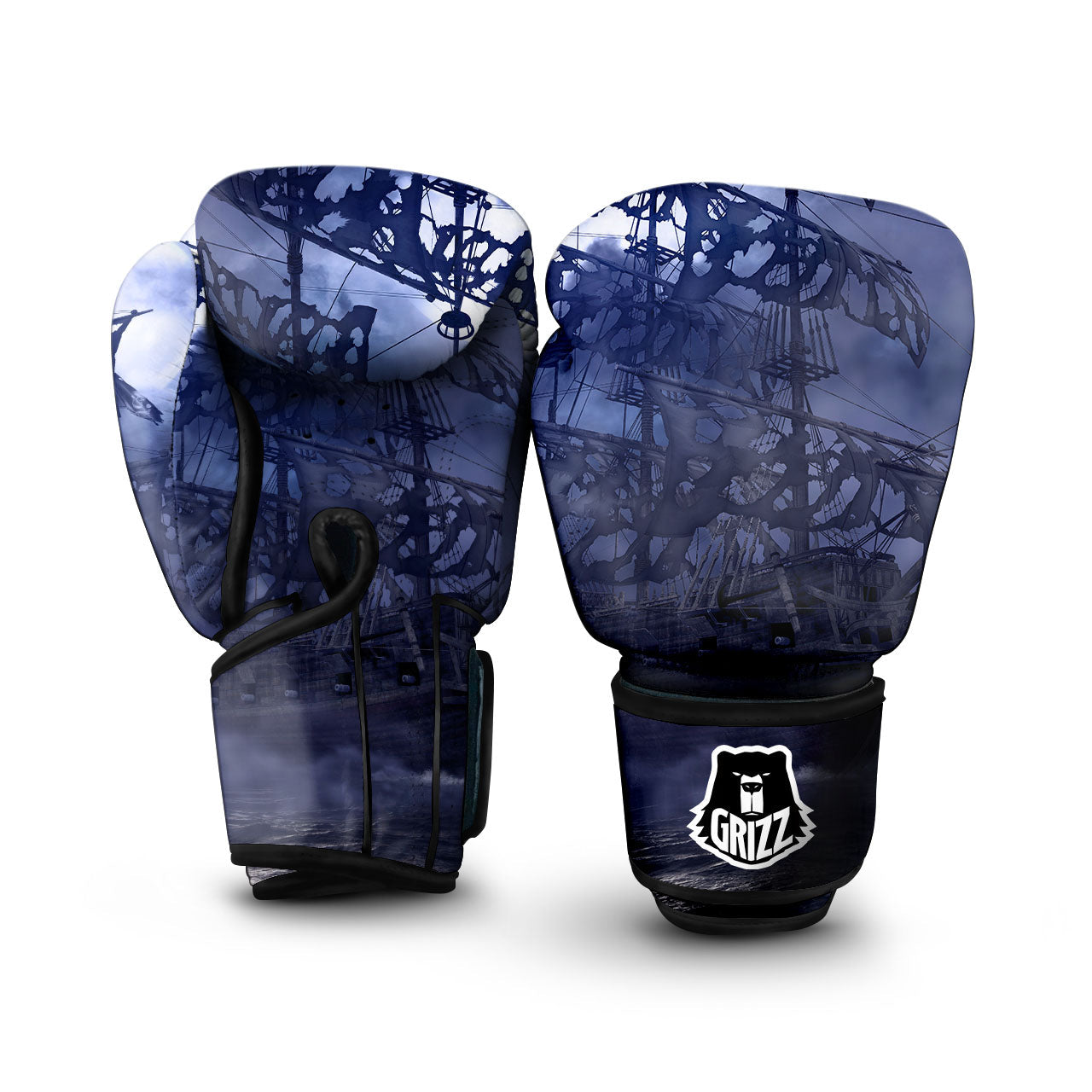 Flying Dutchman Ghost Pirate Ship Print Boxing Gloves-grizzshop