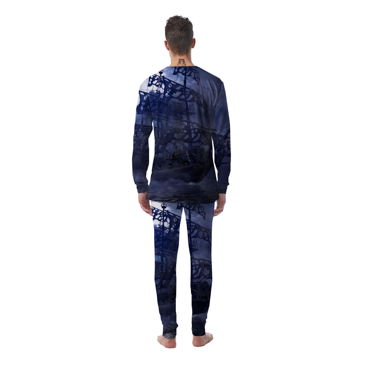 Flying Dutchman Ghost Pirate Ship Print Men's Pajamas-grizzshop