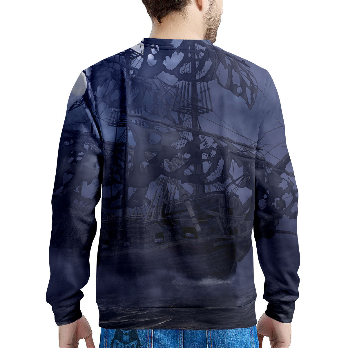 Flying Dutchman Ghost Pirate Ship Print Men's Sweatshirt-grizzshop