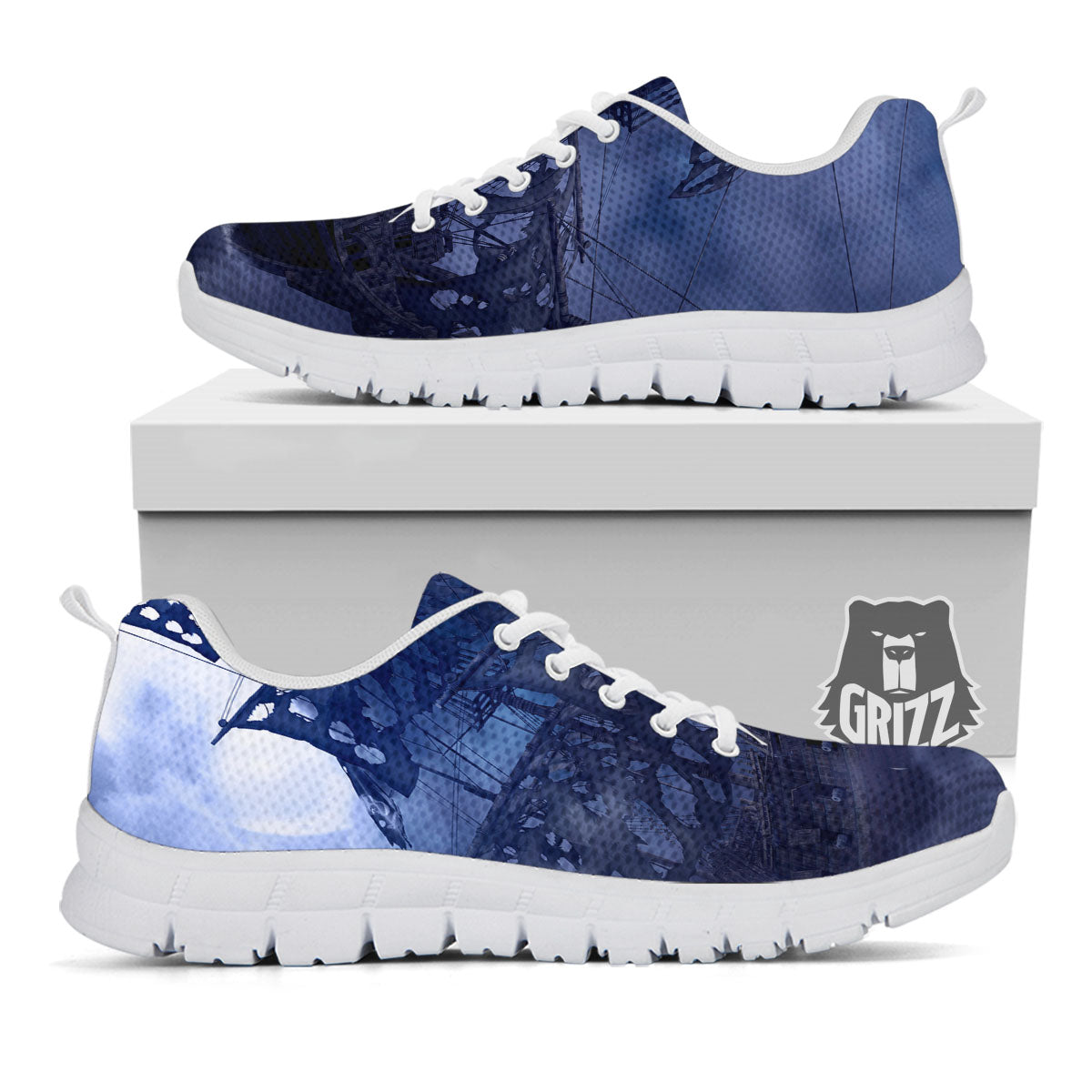 Flying Dutchman Ghost Pirate Ship Print White Sneaker-grizzshop