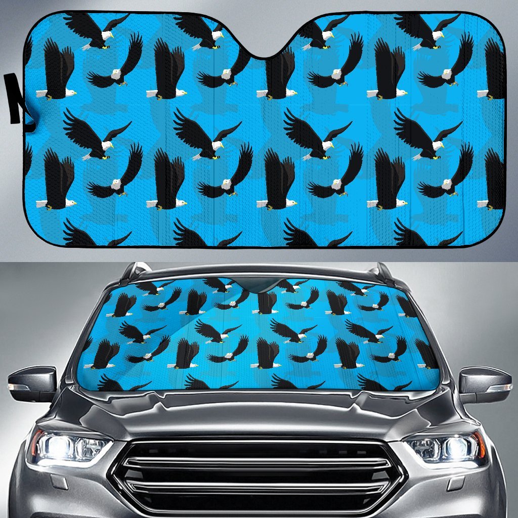 Flying Eagle Pattern Print Car Sun Shade-grizzshop