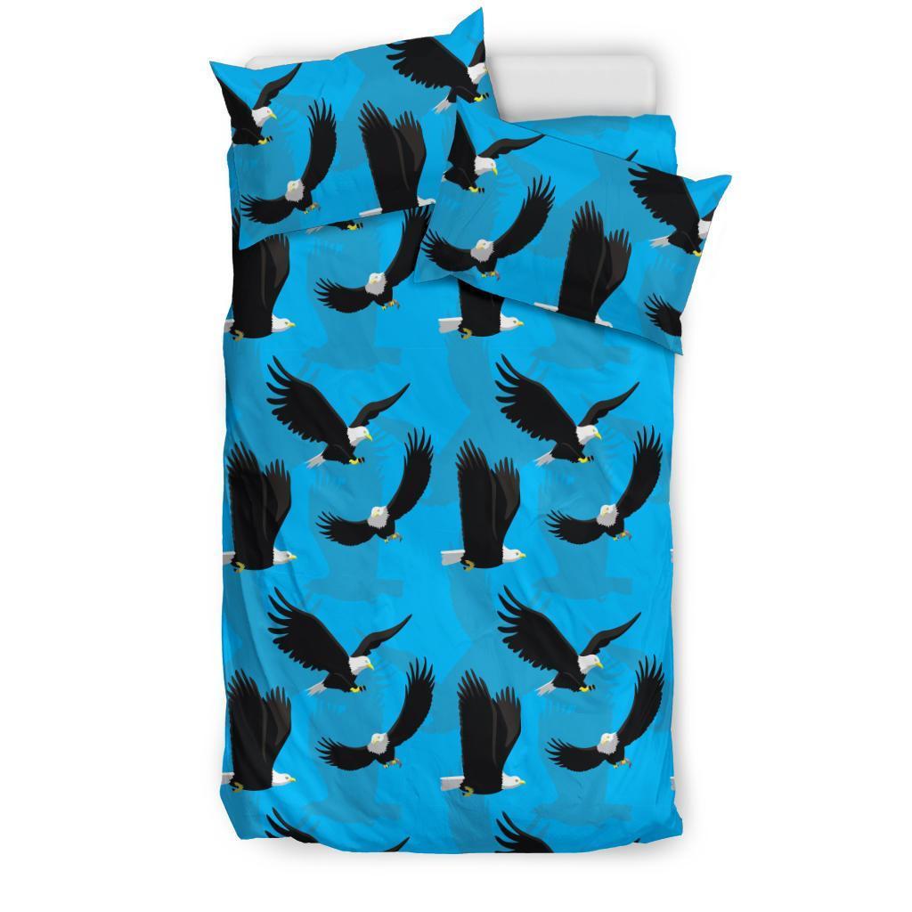 Flying Eagle Pattern Print Duvet Cover Bedding Set-grizzshop