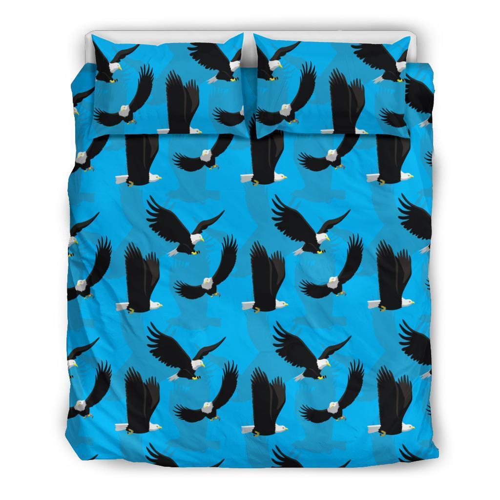 Flying Eagle Pattern Print Duvet Cover Bedding Set-grizzshop