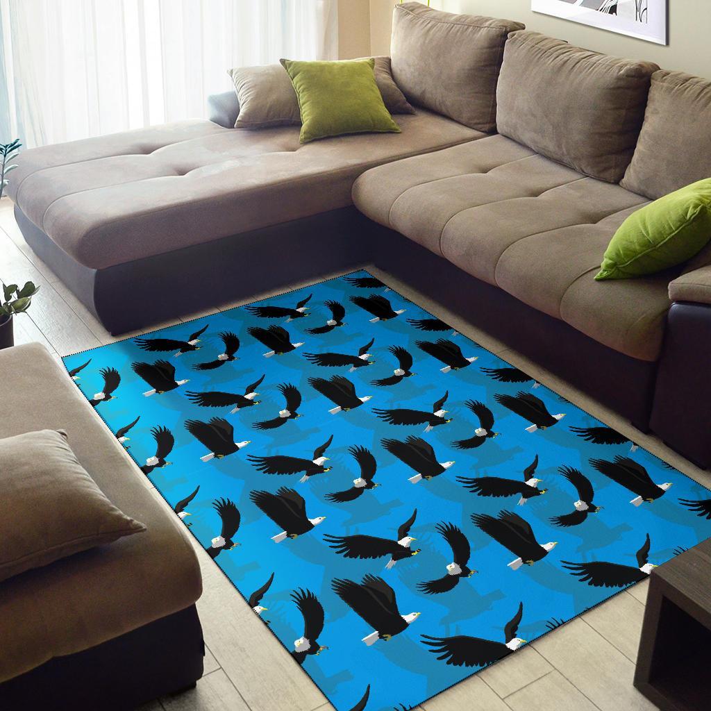 Flying Eagle Pattern Print Floor Mat-grizzshop