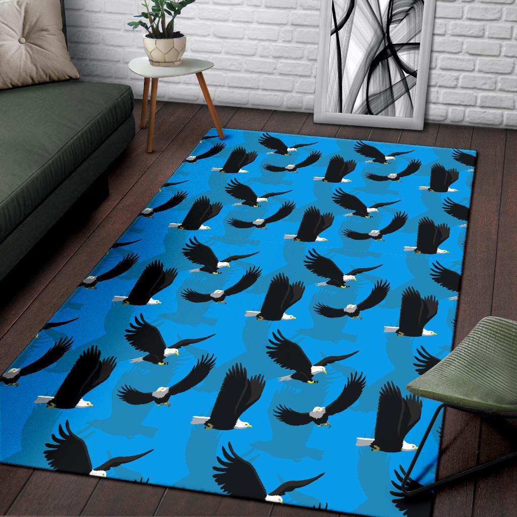 Flying Eagle Pattern Print Floor Mat-grizzshop