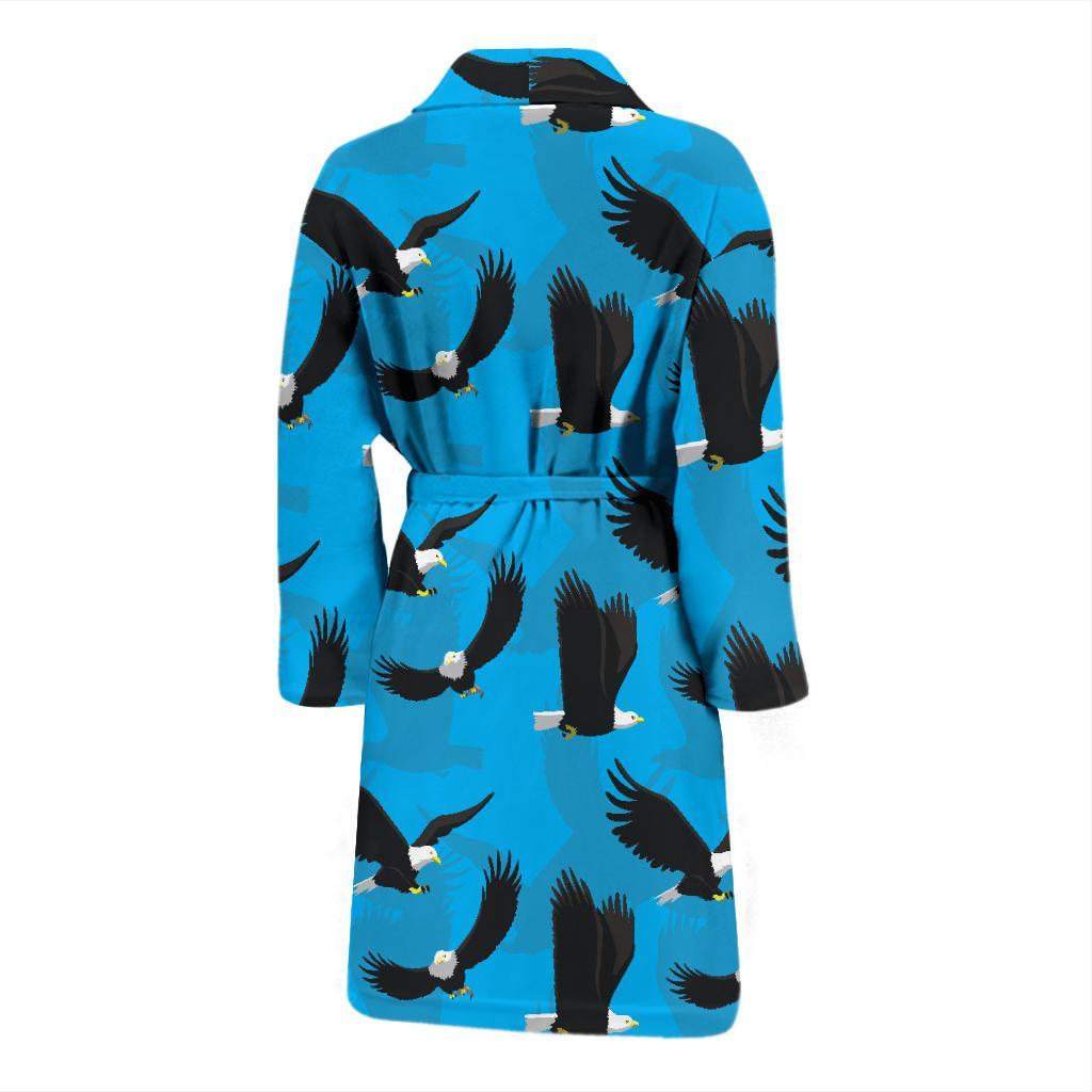 Flying Eagle Pattern Print Men Long Robe-grizzshop