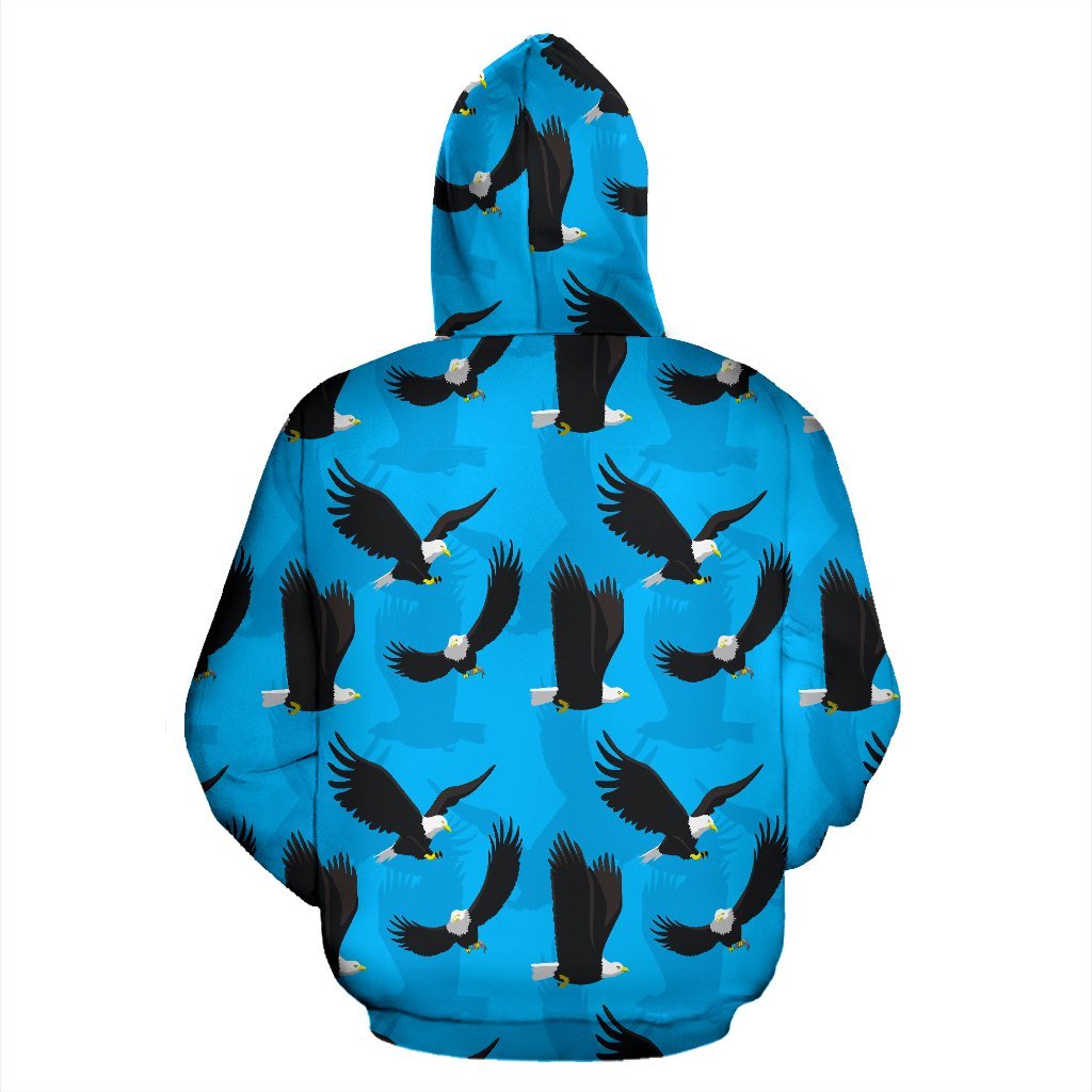 Flying Eagle Pattern Print Men Women Pullover Hoodie-grizzshop