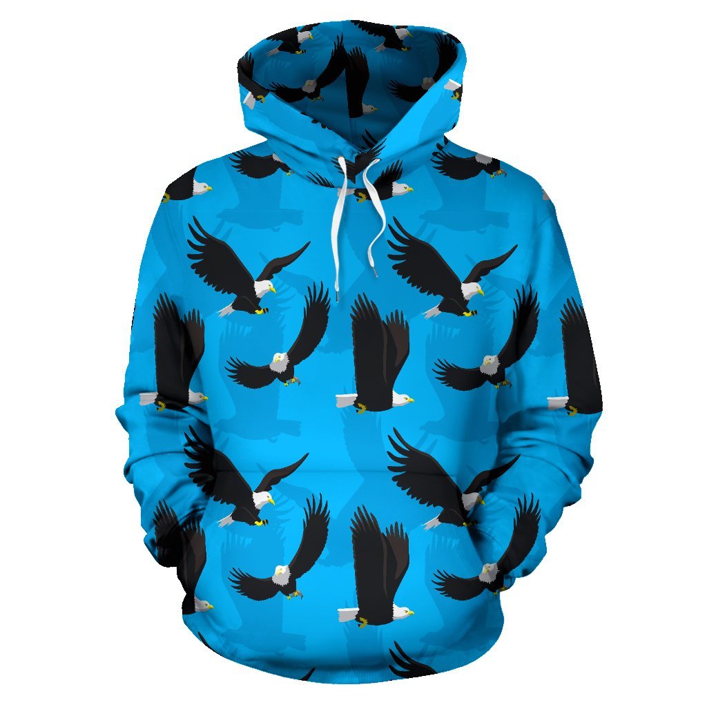 Flying Eagle Pattern Print Men Women Pullover Hoodie-grizzshop