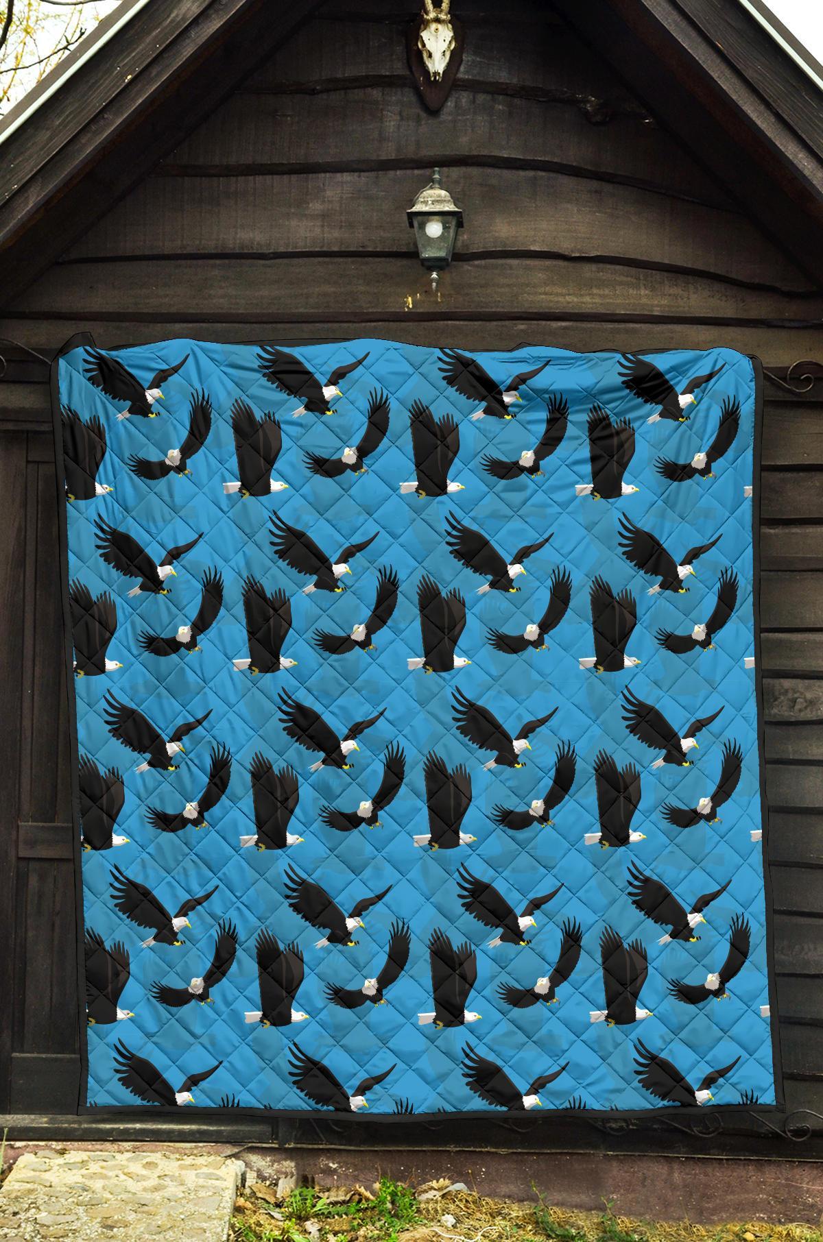 Flying Eagle Pattern Print Quilt-grizzshop