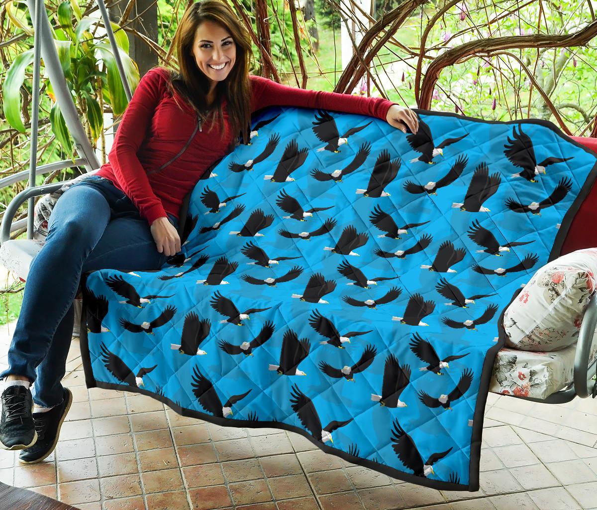 Flying Eagle Pattern Print Quilt-grizzshop