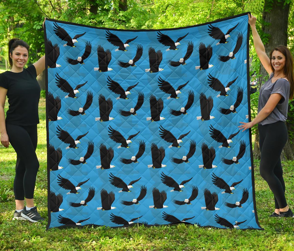 Flying Eagle Pattern Print Quilt-grizzshop