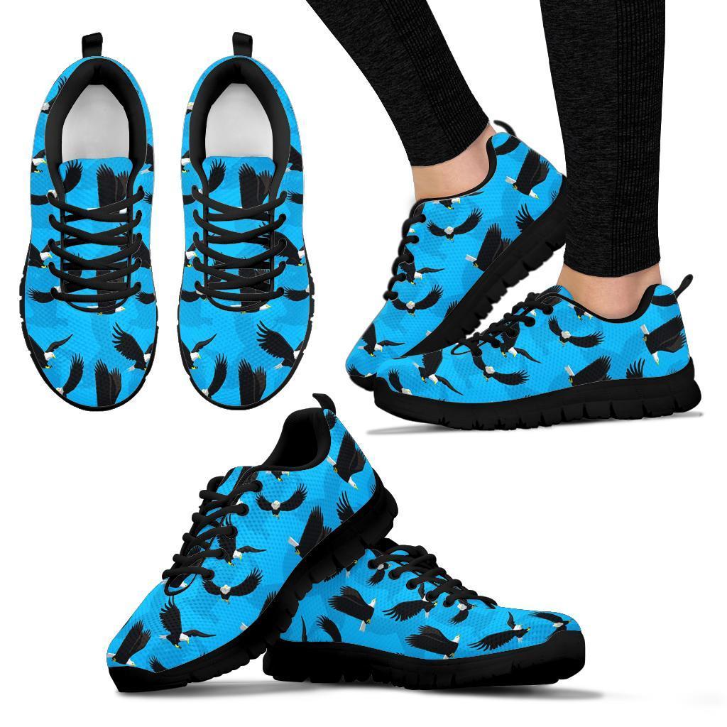 Flying Eagle Pattern Print Sneaker Shoes For Men Women-grizzshop