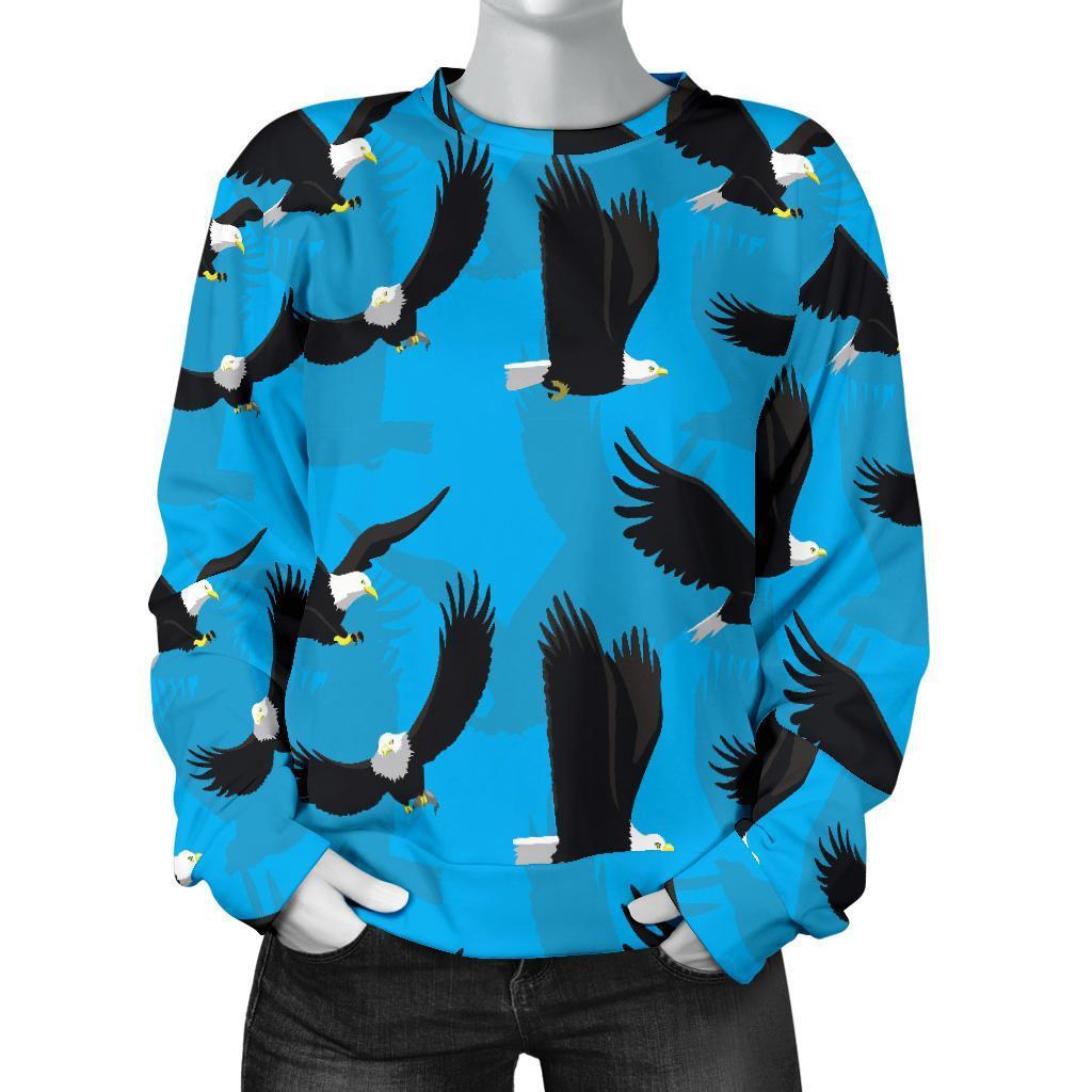 Flying Eagle Pattern Print Women's Sweatshirt-grizzshop