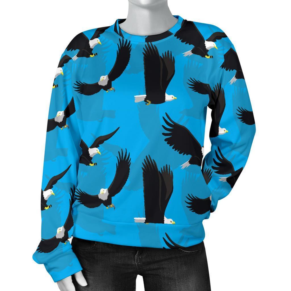 Flying Eagle Pattern Print Women's Sweatshirt-grizzshop