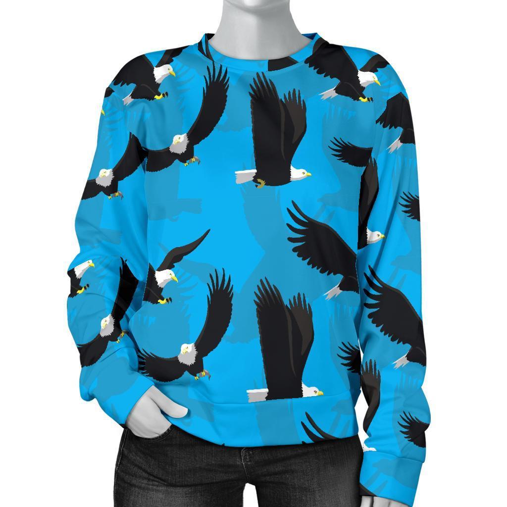 Flying Eagle Pattern Print Women's Sweatshirt-grizzshop