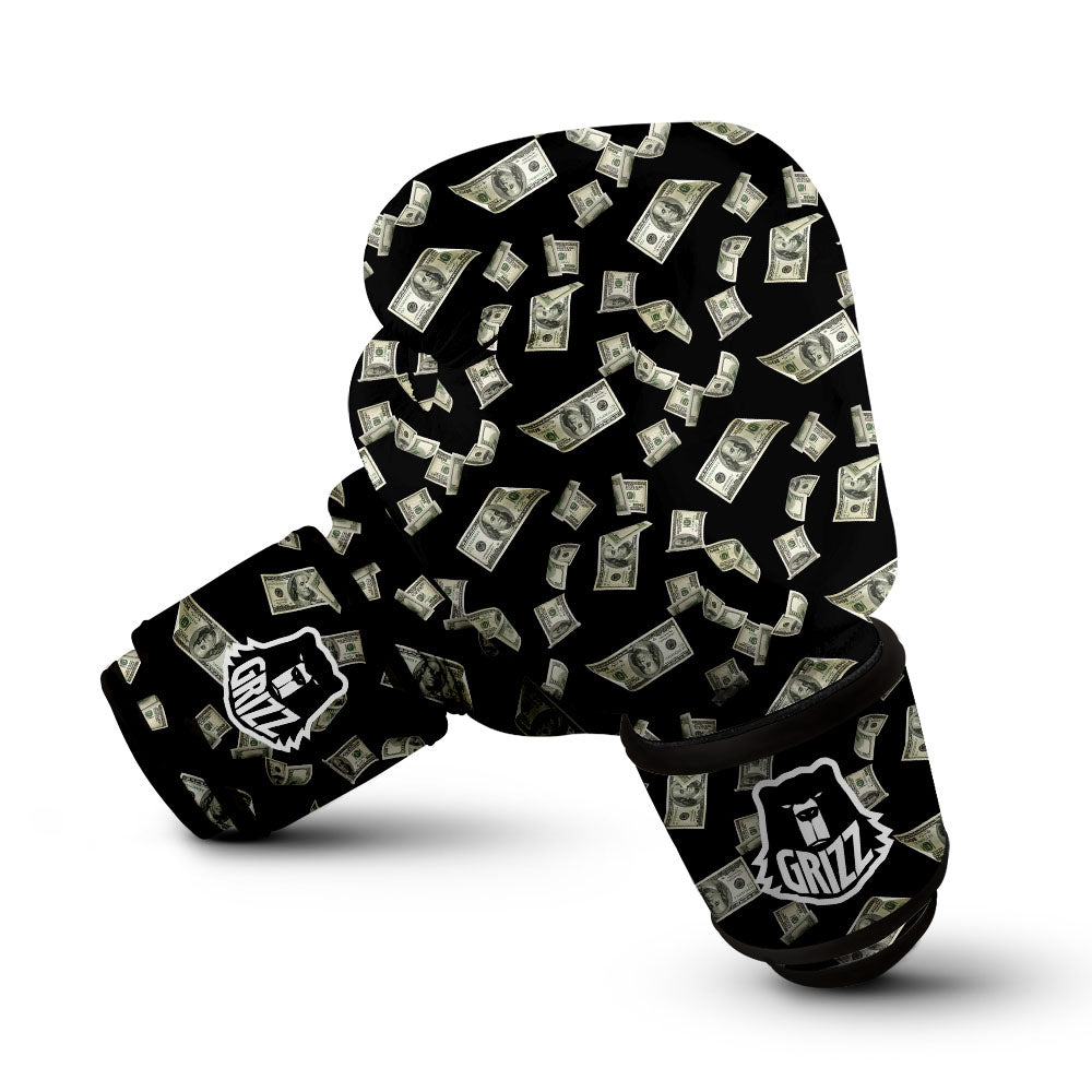 Flying US Dollar Money Print Boxing Gloves-grizzshop