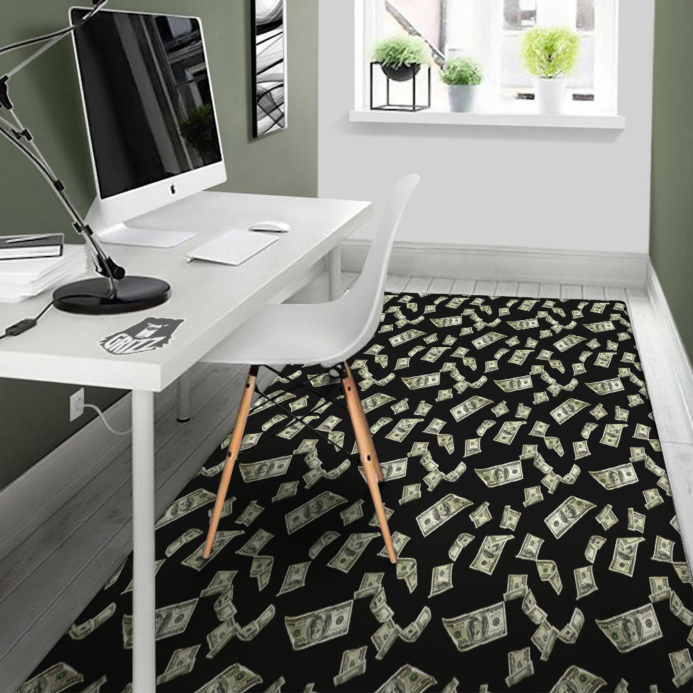 Flying US Dollar Money Print Floor Mat-grizzshop
