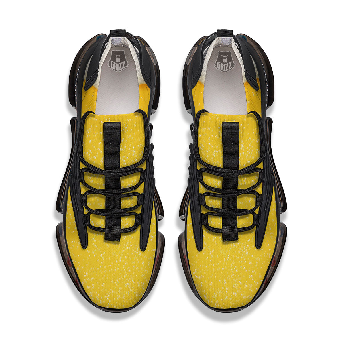 Foam And Beer Print Black Gym Shoes-grizzshop