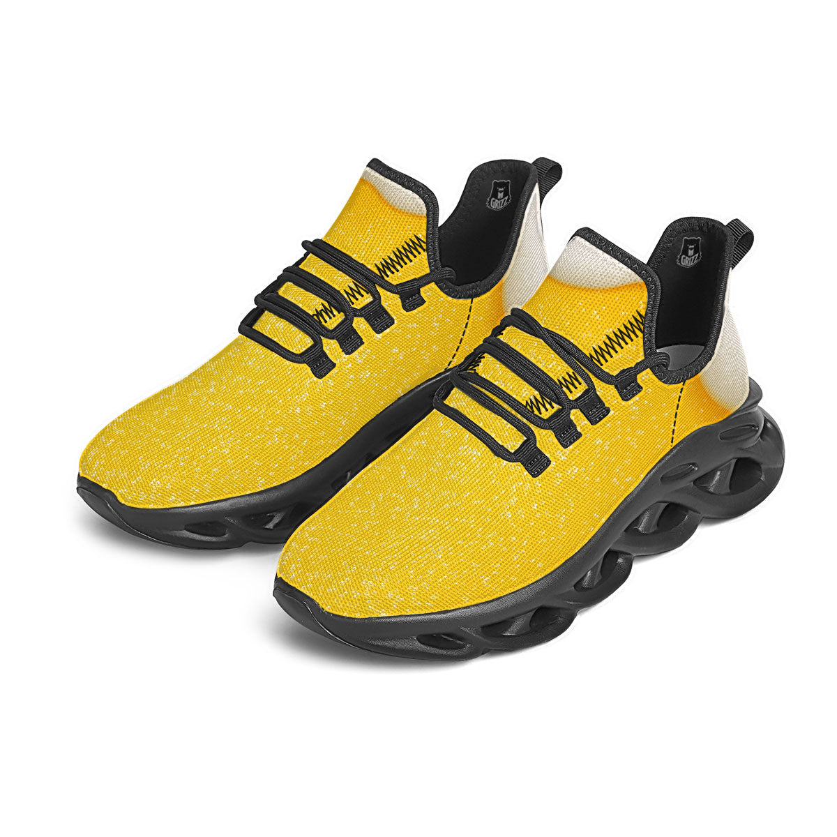 Foam And Beer Print Black Running Shoes-grizzshop