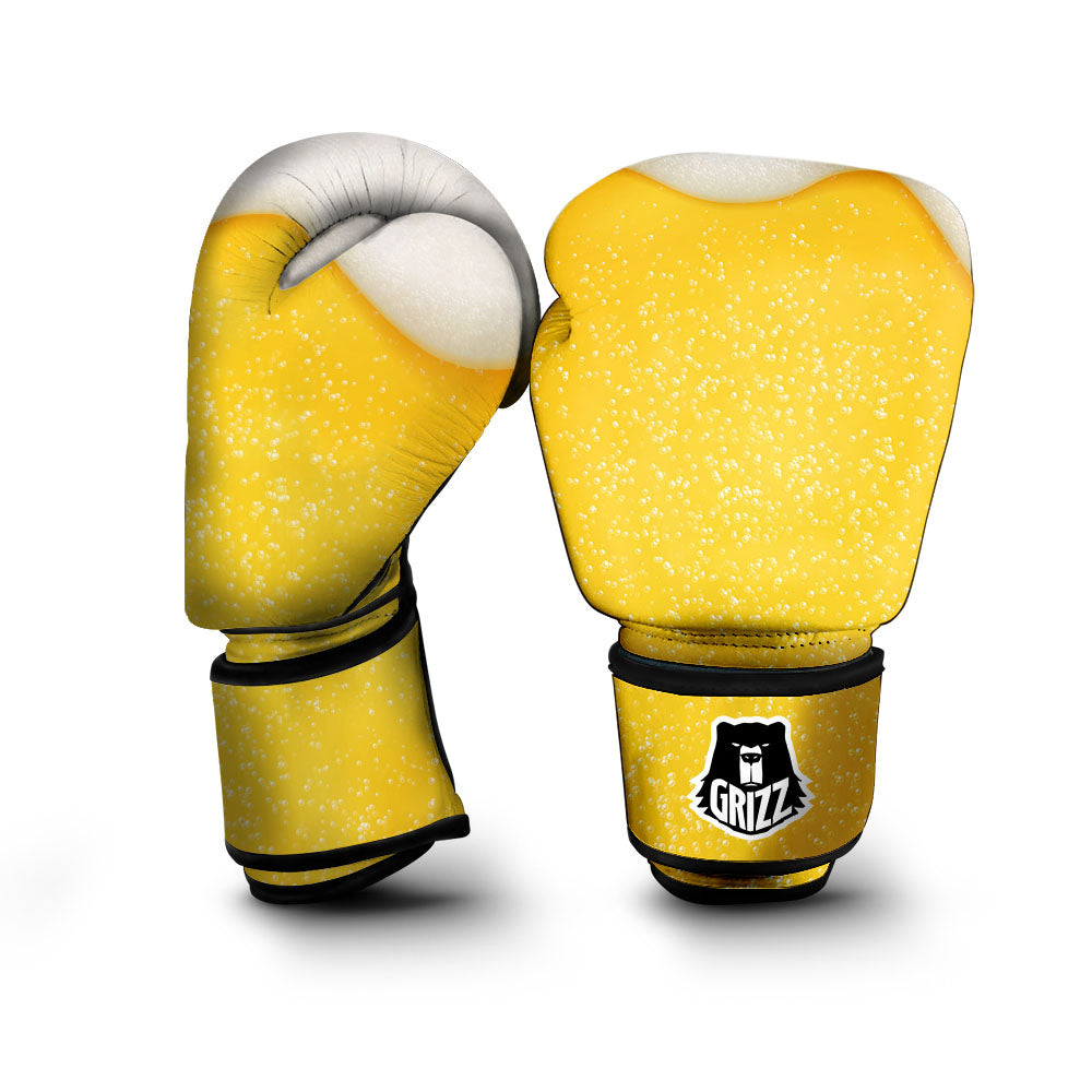 Foam And Beer Print Boxing Gloves-grizzshop