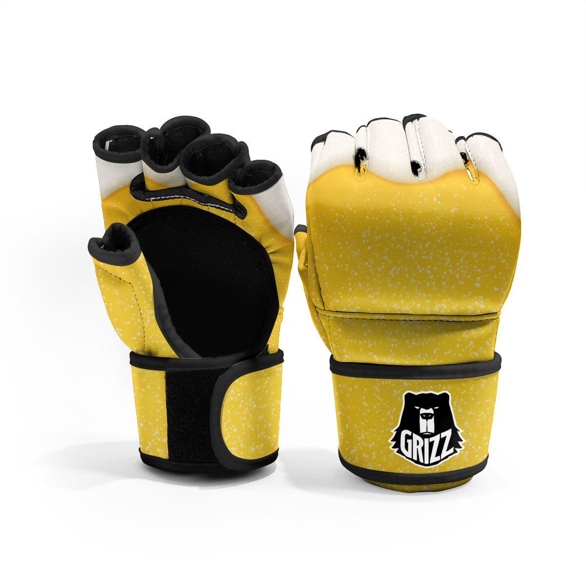 Foam And Beer Print MMA Gloves-grizzshop