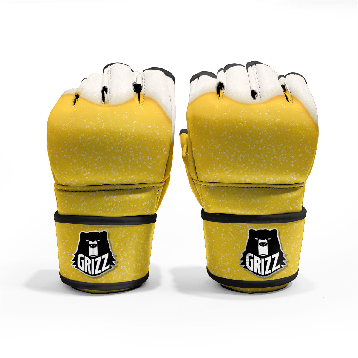 Foam And Beer Print MMA Gloves-grizzshop