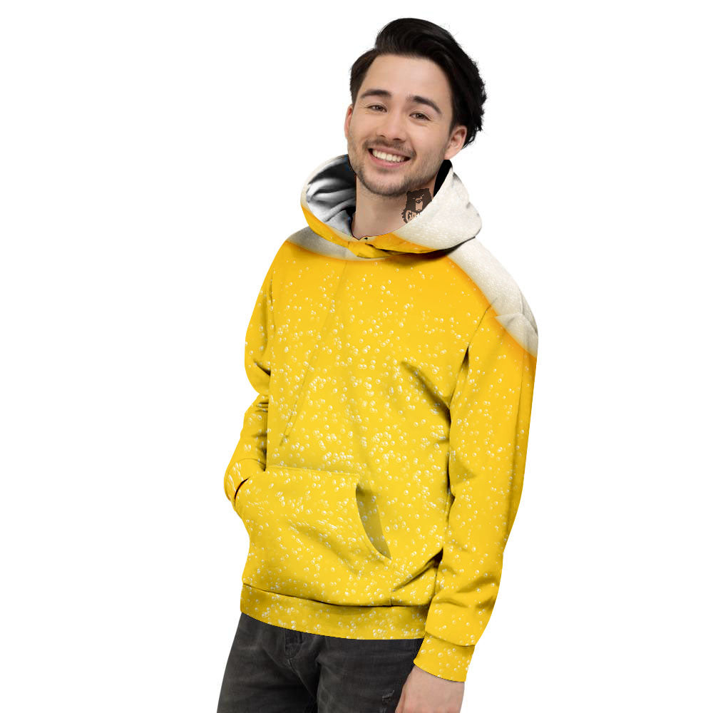 Foam And Beer Print Men's Hoodie-grizzshop