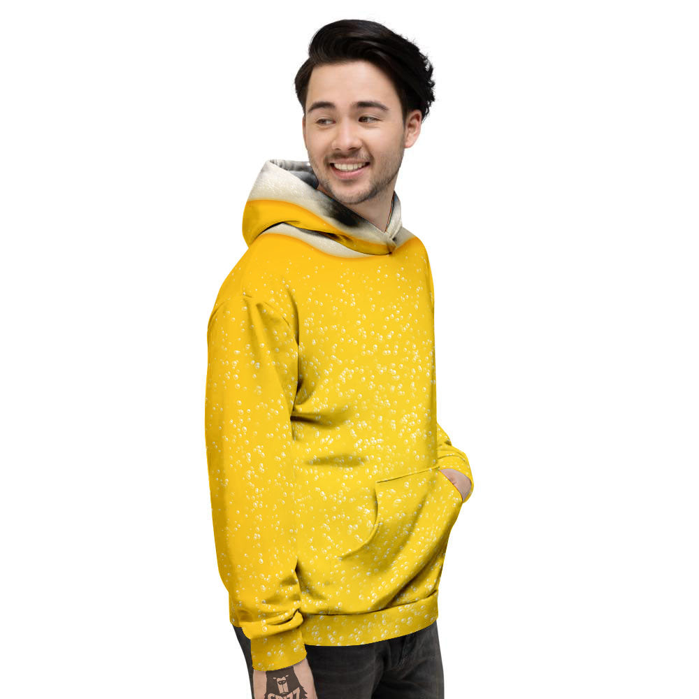Foam And Beer Print Men's Hoodie-grizzshop