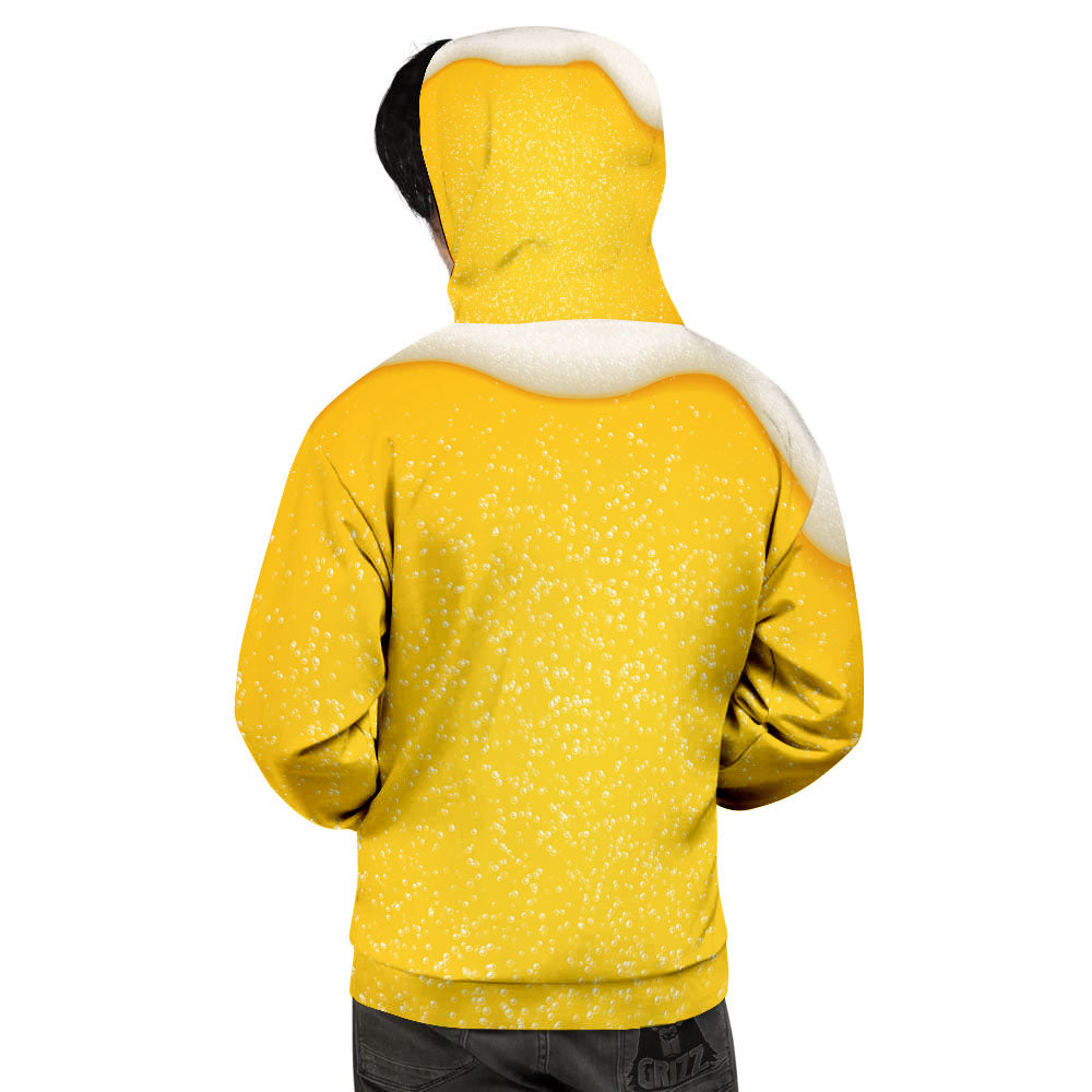 Foam And Beer Print Men's Hoodie-grizzshop