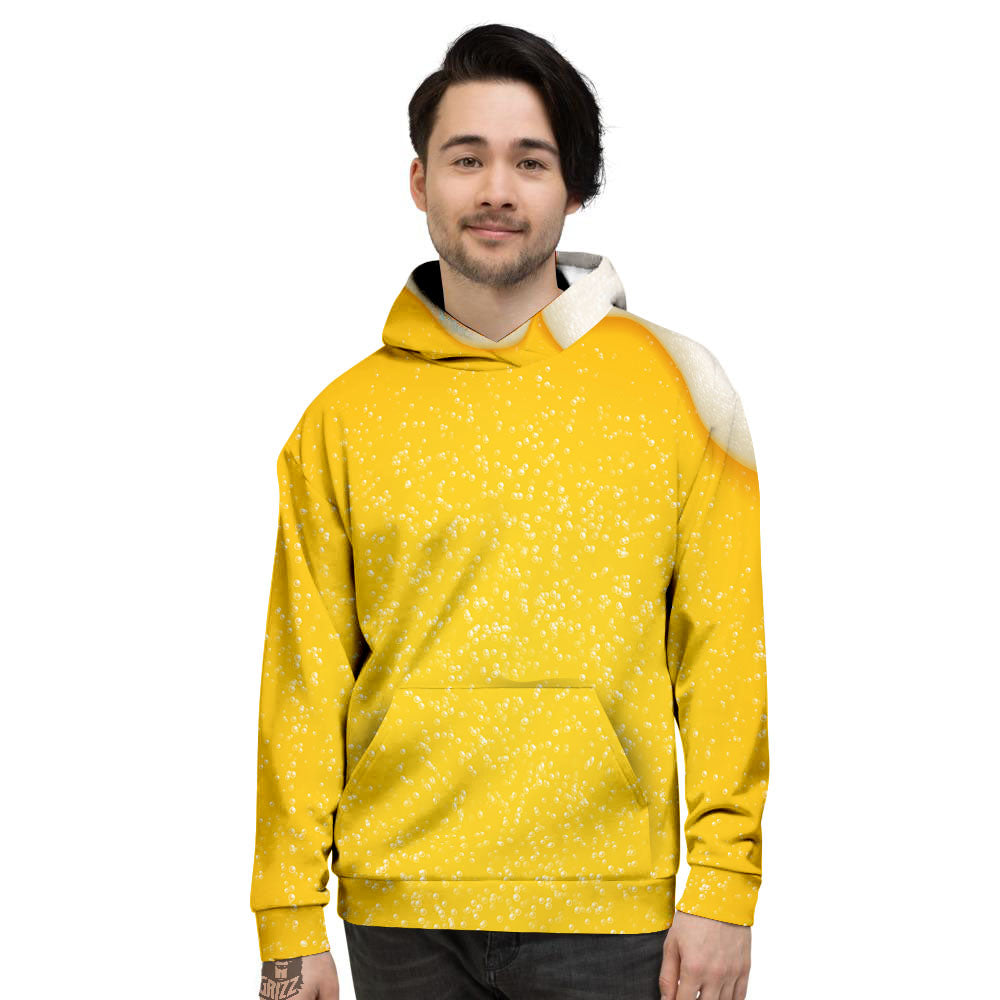 Foam And Beer Print Men's Hoodie-grizzshop