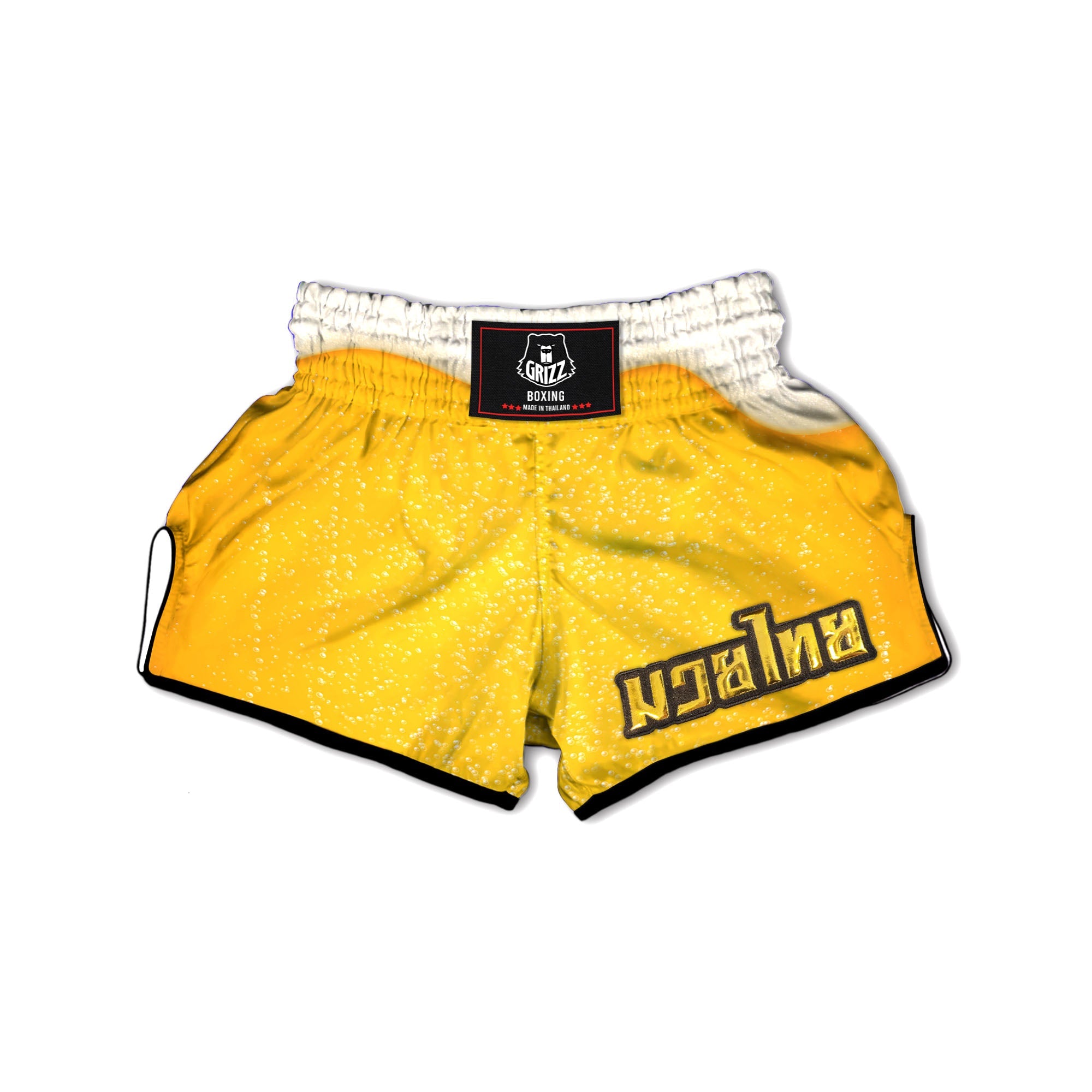Foam And Beer Print Muay Thai Boxing Shorts-grizzshop