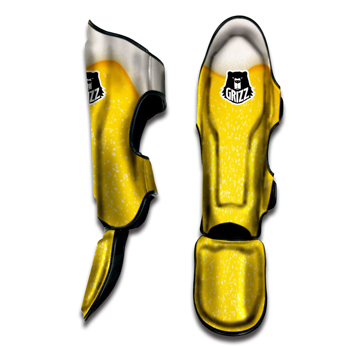Foam And Beer Print Muay Thai Shin Guards-grizzshop